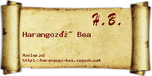 Harangozó Bea névjegykártya